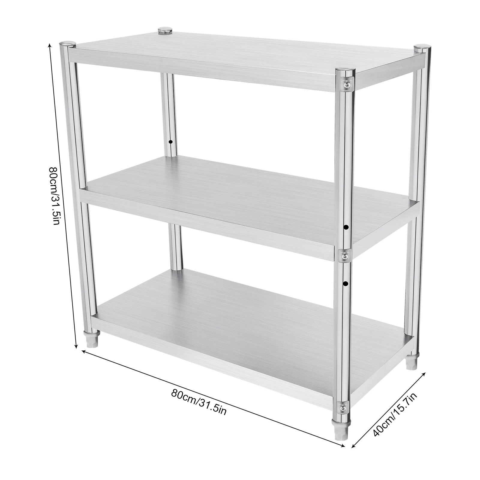 Commercial Kitchen Prep Table With Storage - Heavy Duty Work Table Stainless Steel