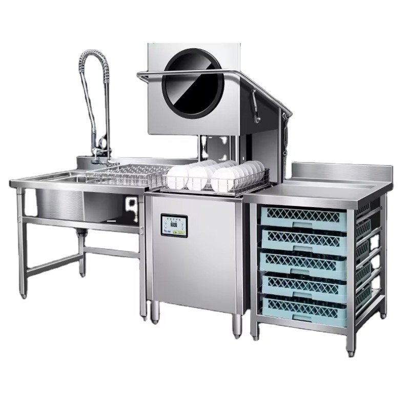Commercial Kitchen Kitchen - Custom Restaurant Kitchen Freestanding Automatic Hood
