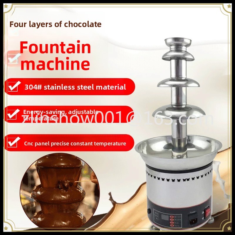 Chocolate Fountain Commercial - 4-Layer Chocolate Fountain Machine Spray Tower