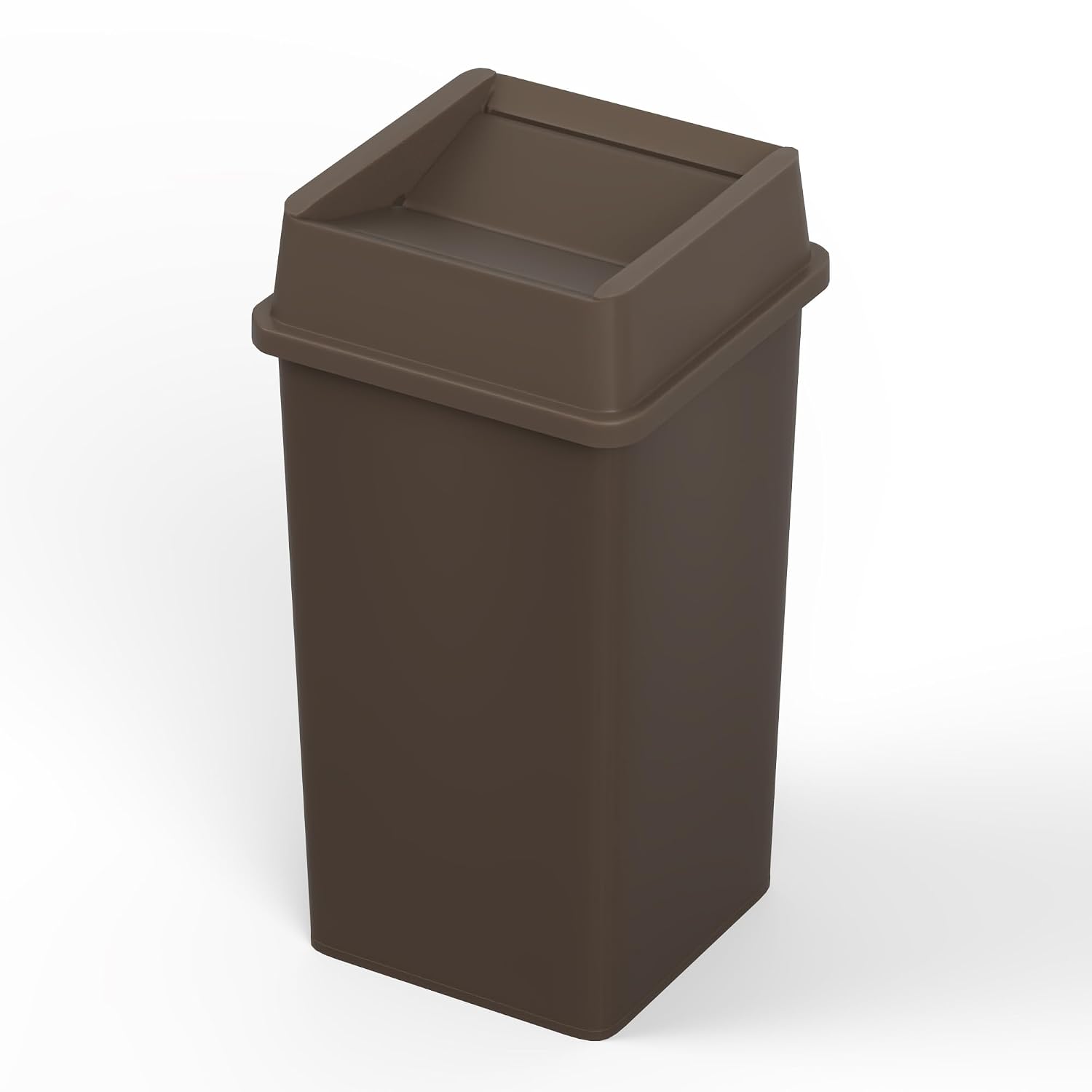 Commercial Kitchen Garbage Can - 35 Gallon Brown Square Commercial Garbage
