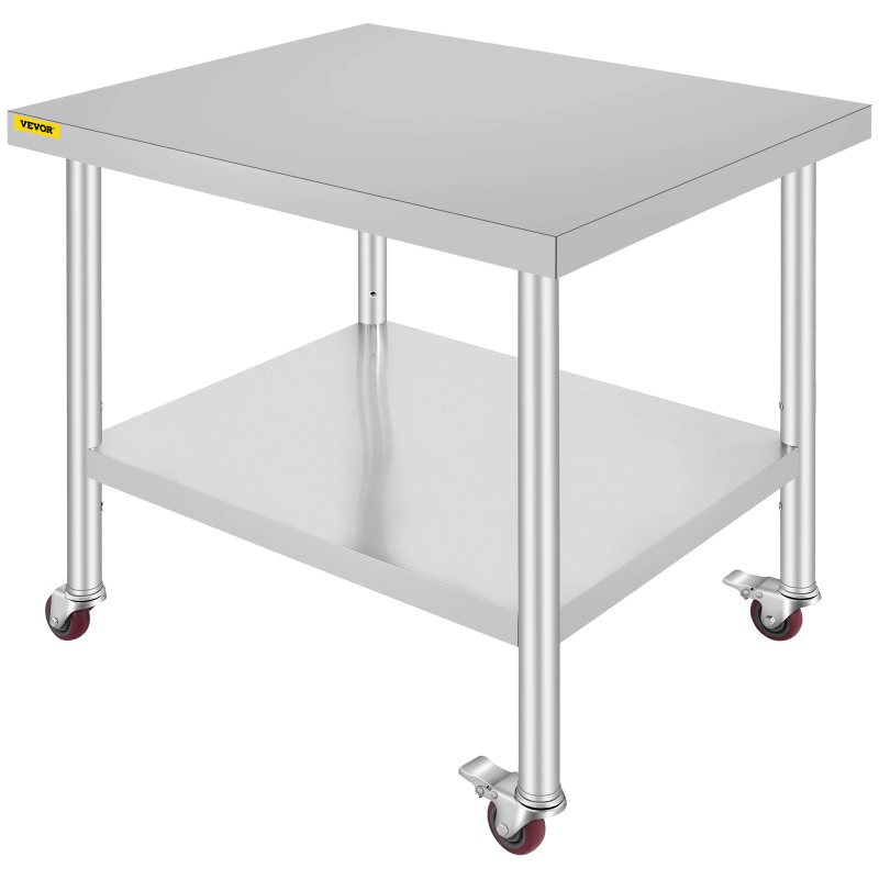 Commercial Kitchen Prep Table With Storage - Stainless Steel Kitchen Prep Table With