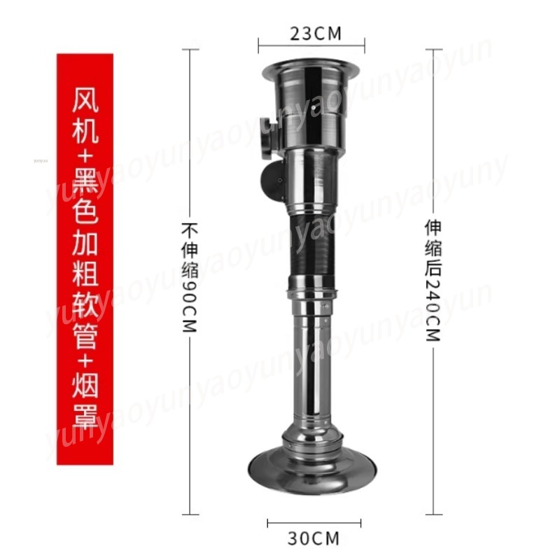 Commercial Kitchen Hood Exhaust Fans - Telescopic Extractor Hood, Retractable Exhaust Duct