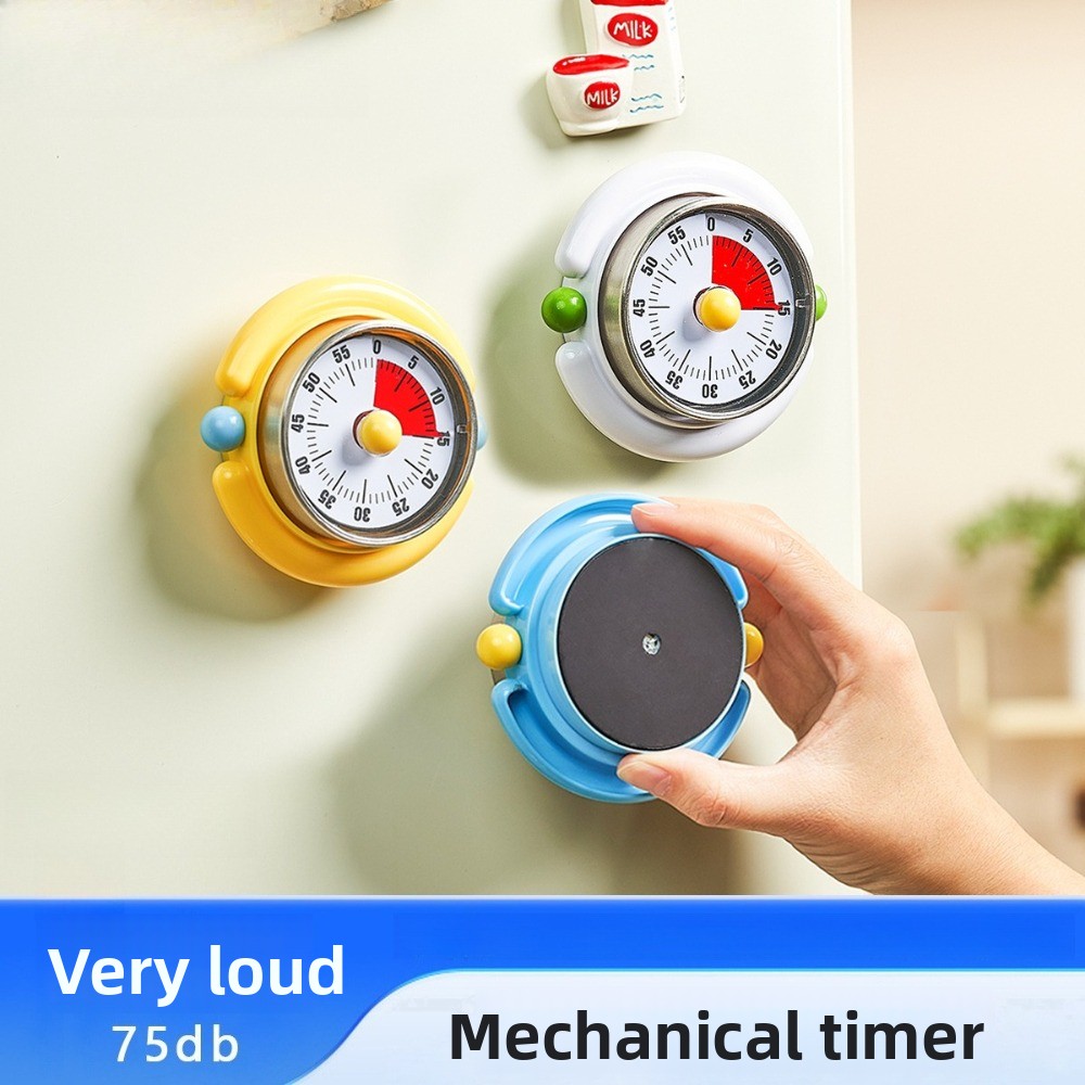 Commercial Kitchen Timer - 60Min Mechanical Visual Timer Magnetic Countdown