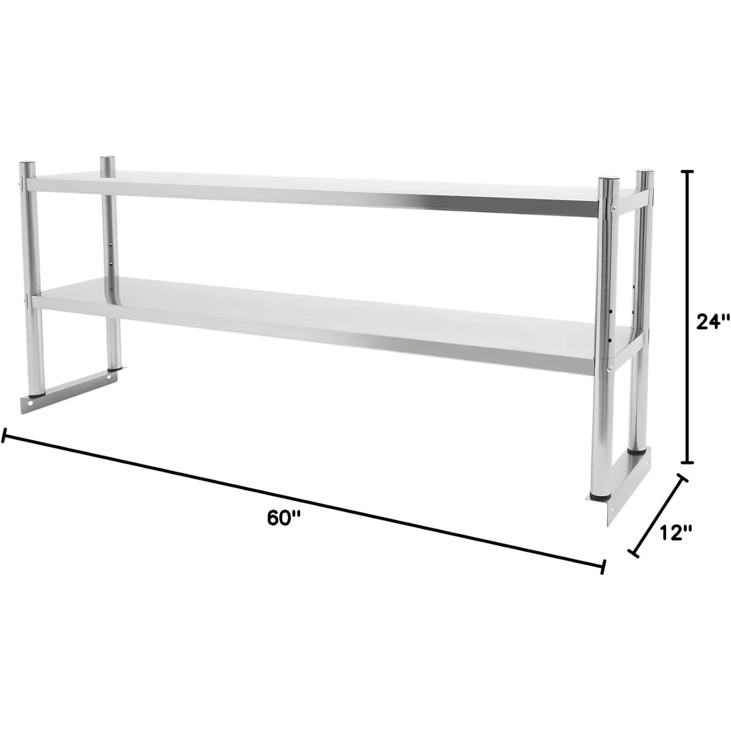 Stainless Steel Double Tier Ov - Commercial Kitchen Prep Table With Storage recension och pris