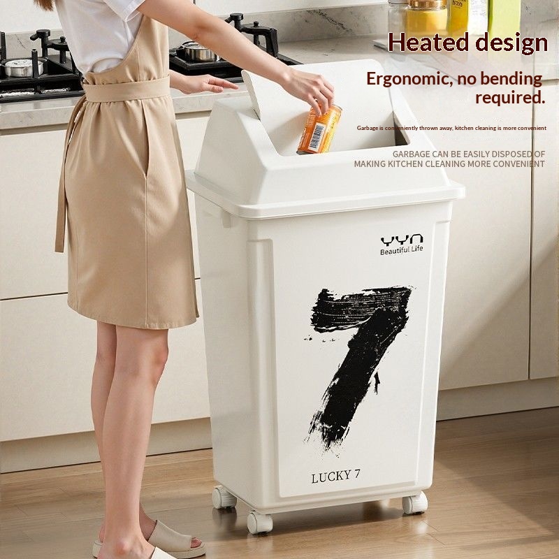 Large Capacity Wheeled Trash K - Commercial Kitchen Garbage Can recension och pris