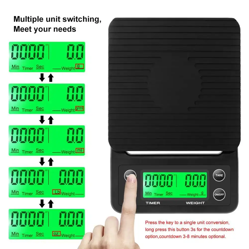 3kg/0.1g 5kg/0.1g Drip Coffee  - Commercial Kitchen Timer recension och pris