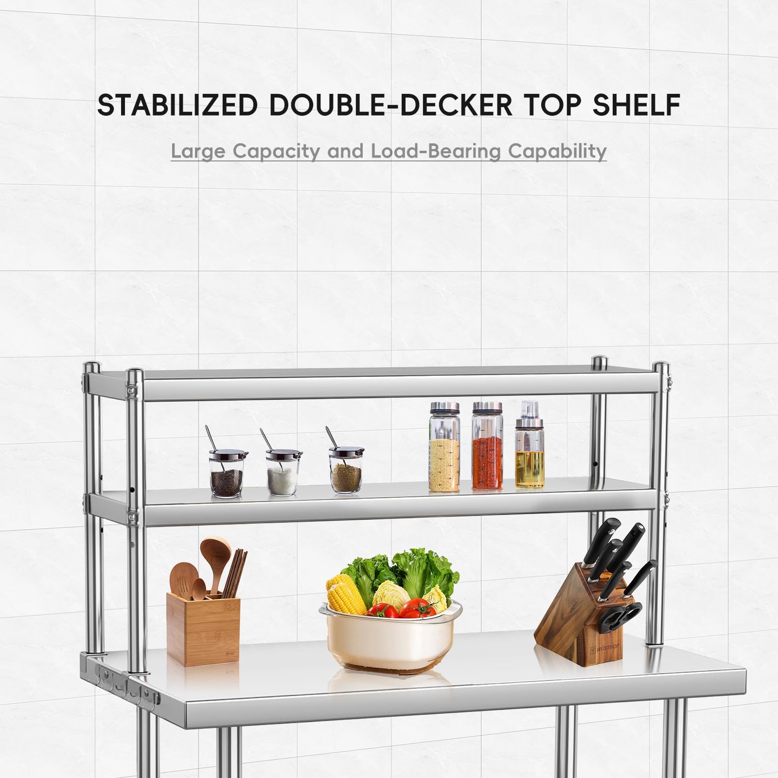 48x24 Heavy Duty Stainless Ste - Commercial Kitchen Prep Table With Storage recension och pris