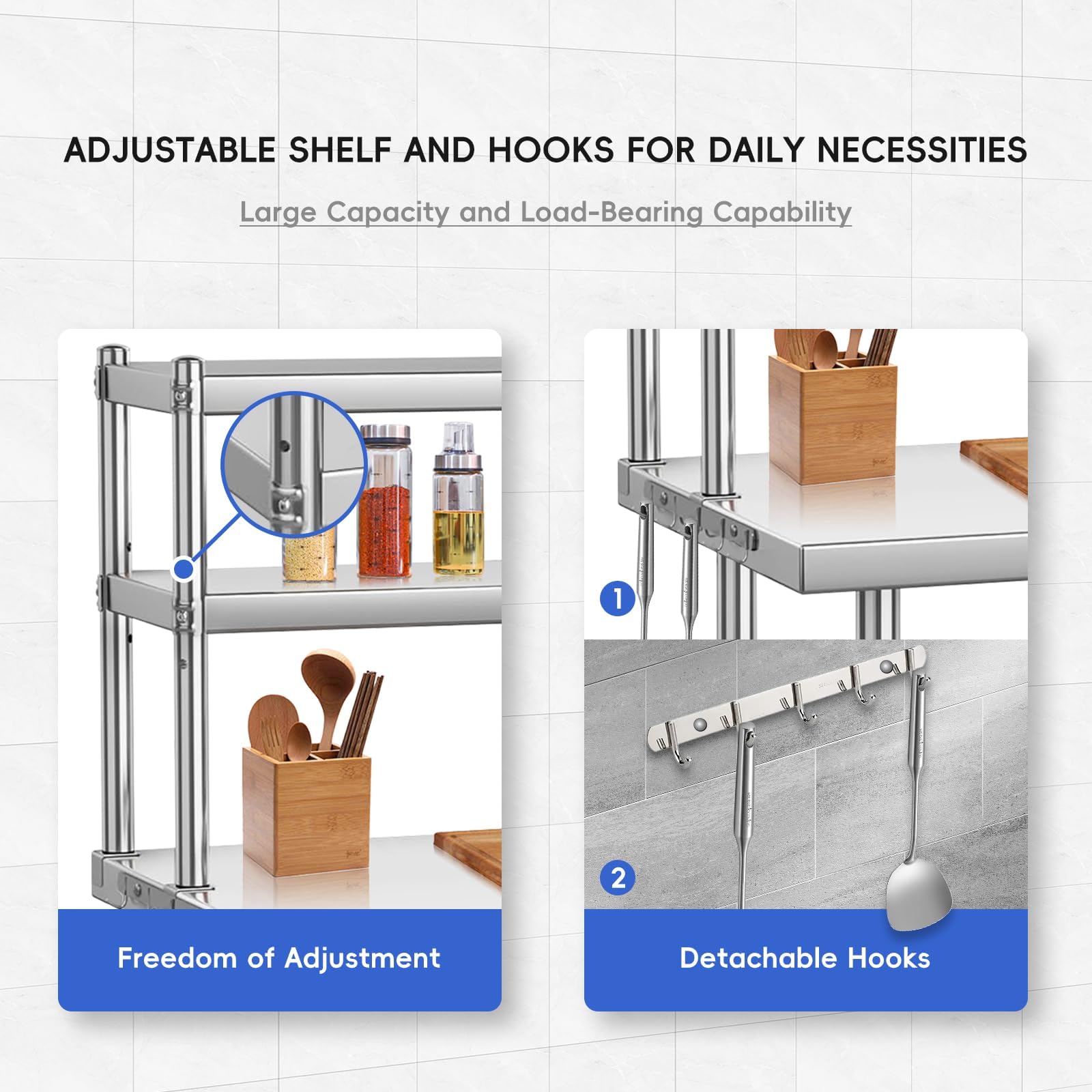 48x24 Heavy Duty Stainless Ste - Commercial Kitchen Prep Table With Storage recension och pris