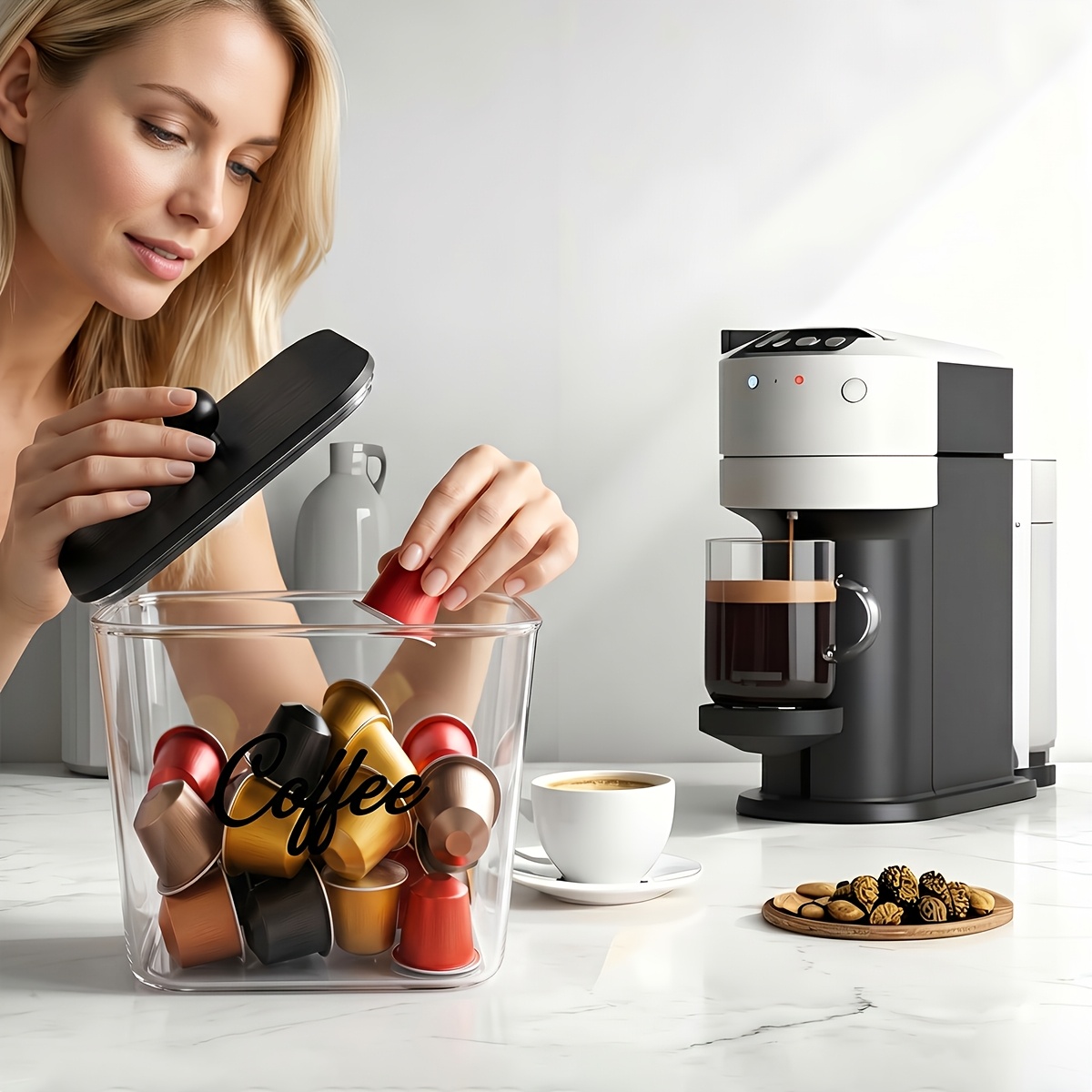 Coffee Pod Holder with Lids Pl - Commercial Kitchen Utensil Organizer recension och pris