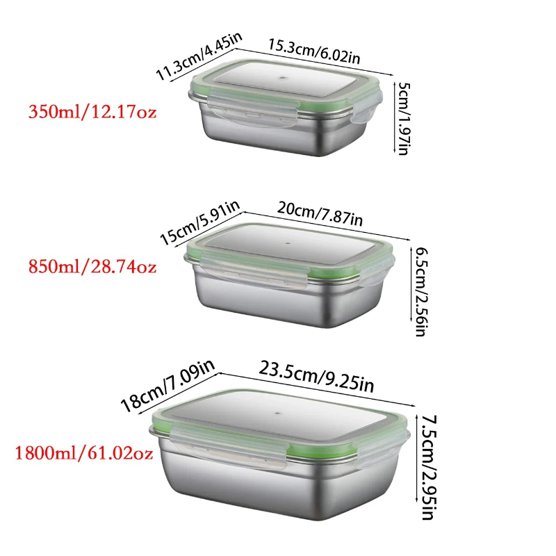 304 Stainless Steel Lunch Box  - Commercial Kitchen Utensil Organizer recension och pris