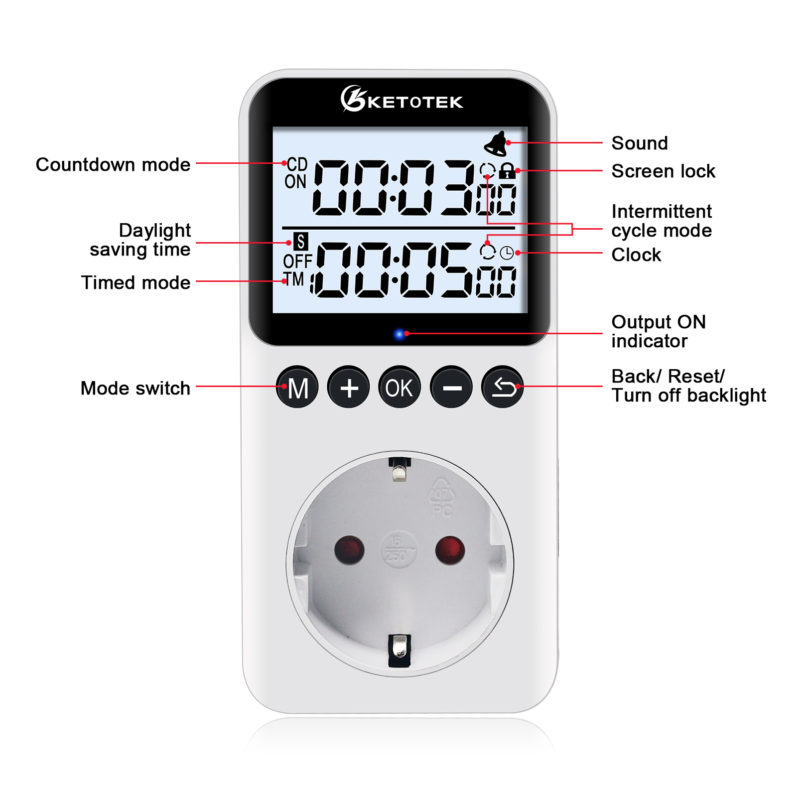 Digital Timer Socket Countdown - Commercial Kitchen Timer recension och pris